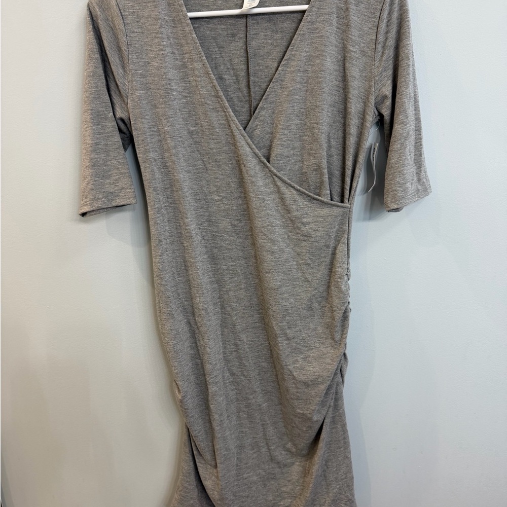 Old Navy Maternity Heather Gray Midi Dress